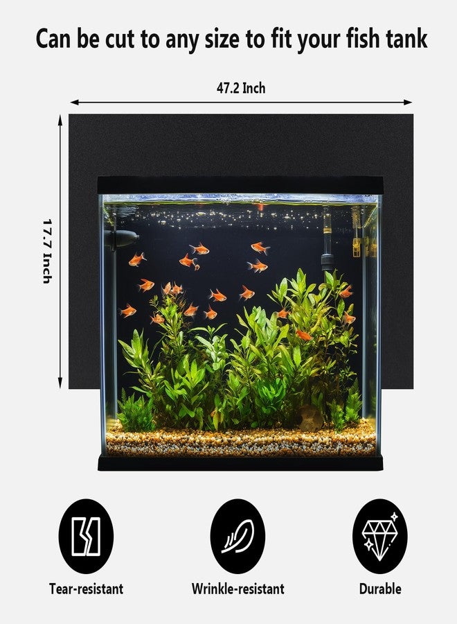 Hygger CO2 Aquarium Background Paper Decor Fish Tank Backdrop Wallpaper Electrostatic Adhesive, No Glue, Easy to Install, Reusable (17.7“H×47.2”L, Black) - Image 4